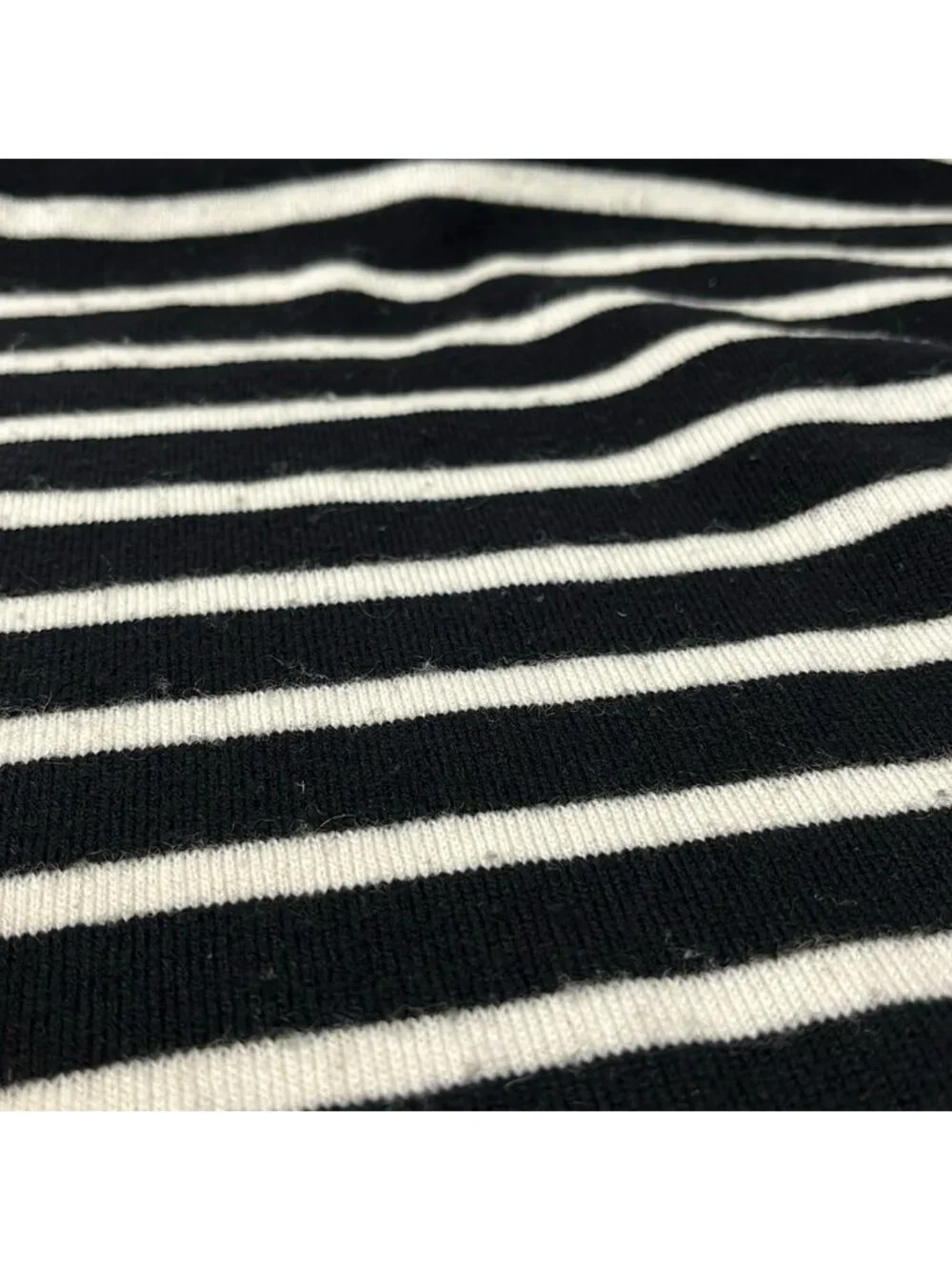 Chanel Shawl Black White Border Cashmere Scarf